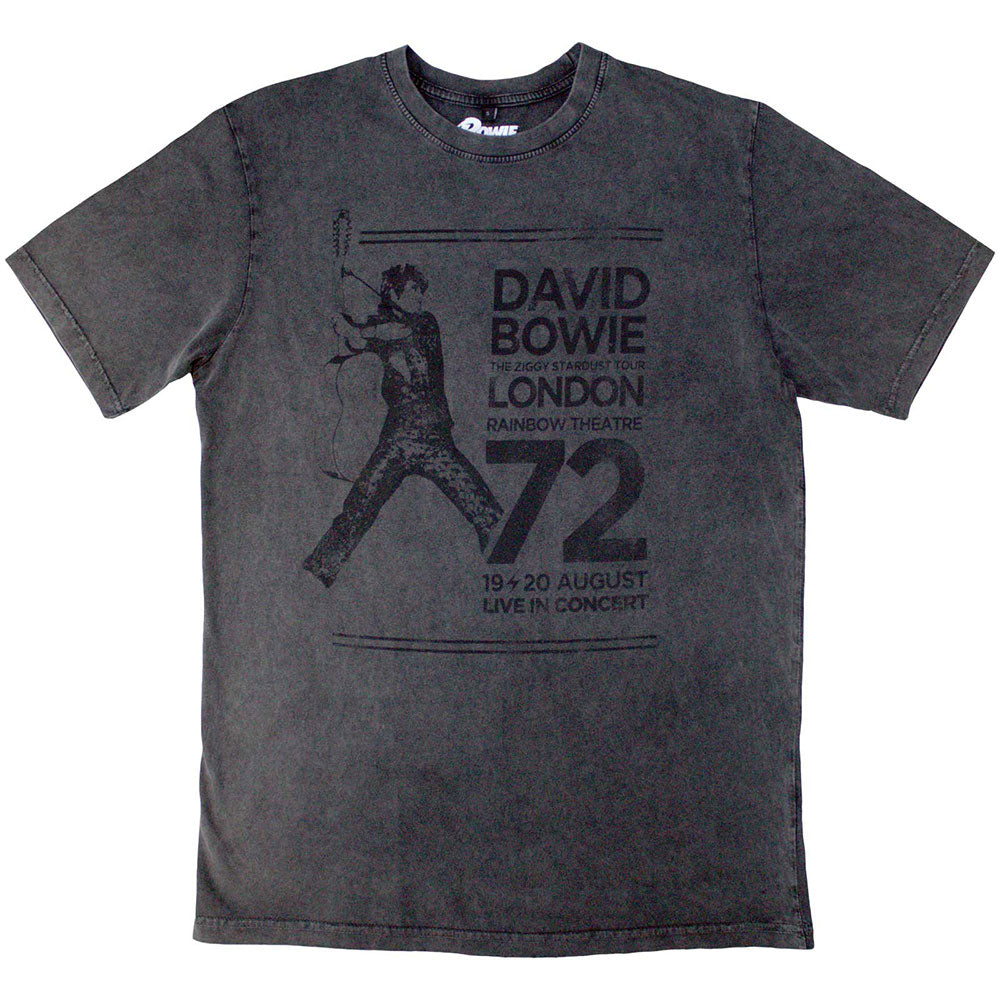 David Bowie: Rainbow Theatre Stone Wash T-Shirt (Stone Wash)