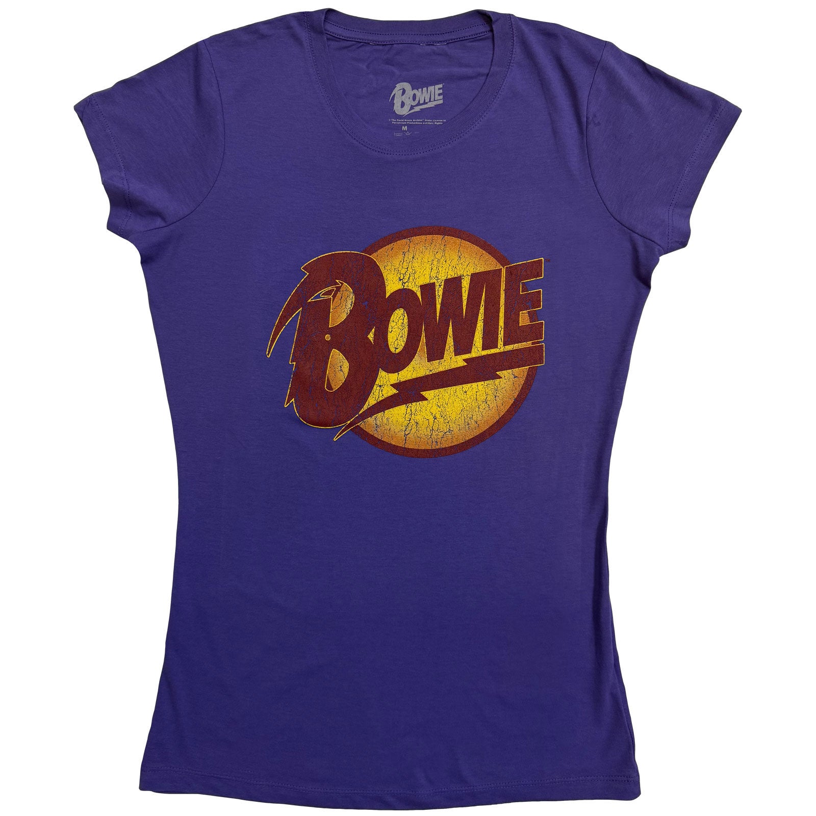David Bowie: Vintage Diamond Dogs Logo (Purple) T-shirt – officielt merchandise
