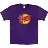 David Bowie: Vintage Diamond Dogs Logo (Purple) T-shirt – officielt merchandise