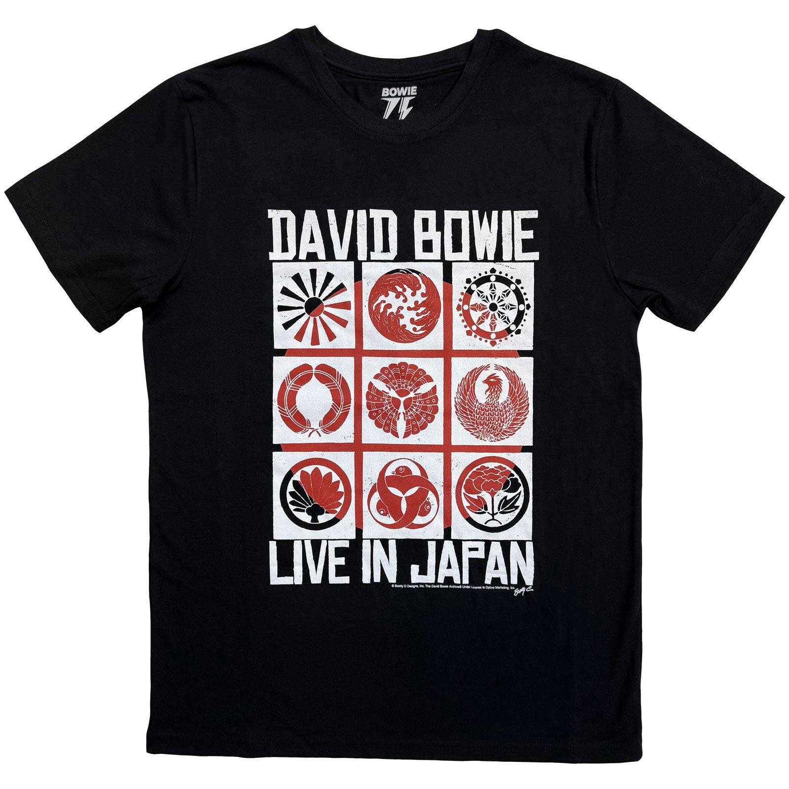 David Bowie: Live in Japan T-shirt – officielt merchandise