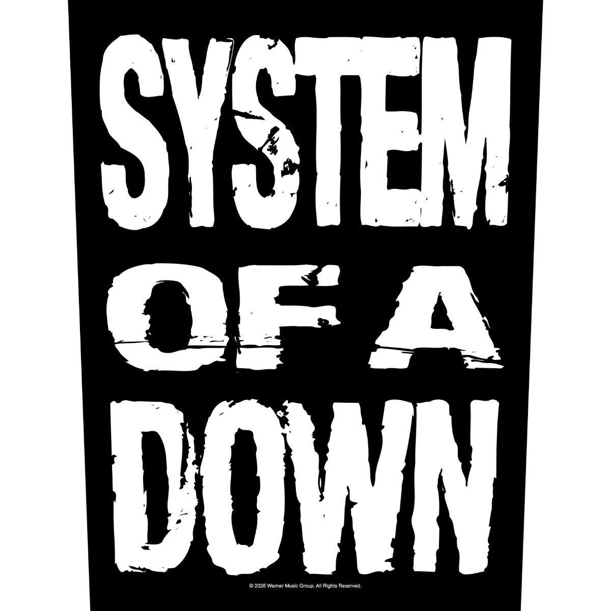 System Of A Down: Stacked Logo Patch – officielt merchandise