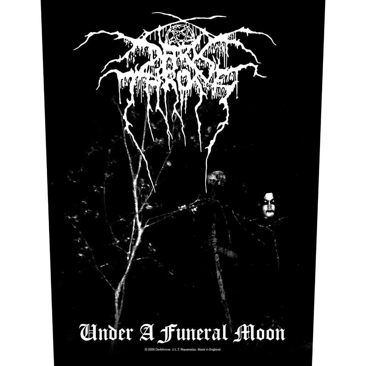 Darkthrone: Under A Funeral Moon Patch – officielt merchandise