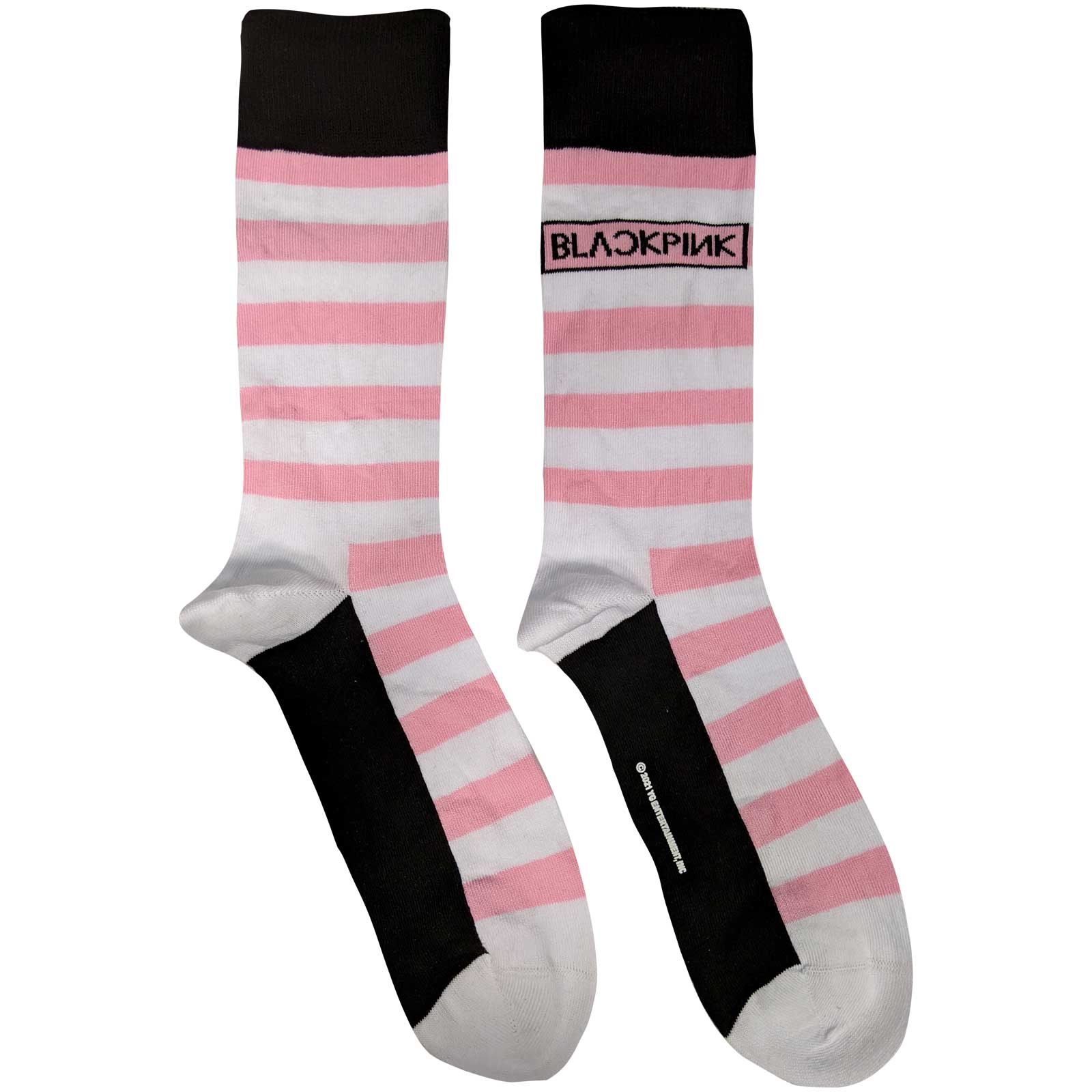 BlackPink Unisex sokker: Stripes & Logo (Str. 40-45)