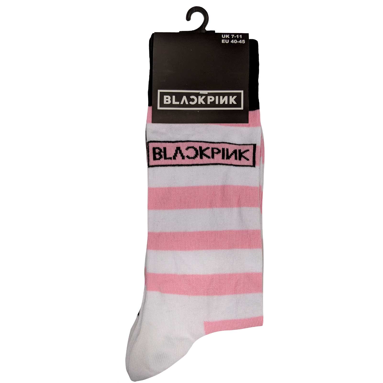 BlackPink Unisex sokker: Stripes & Logo (Str. 40-45)
