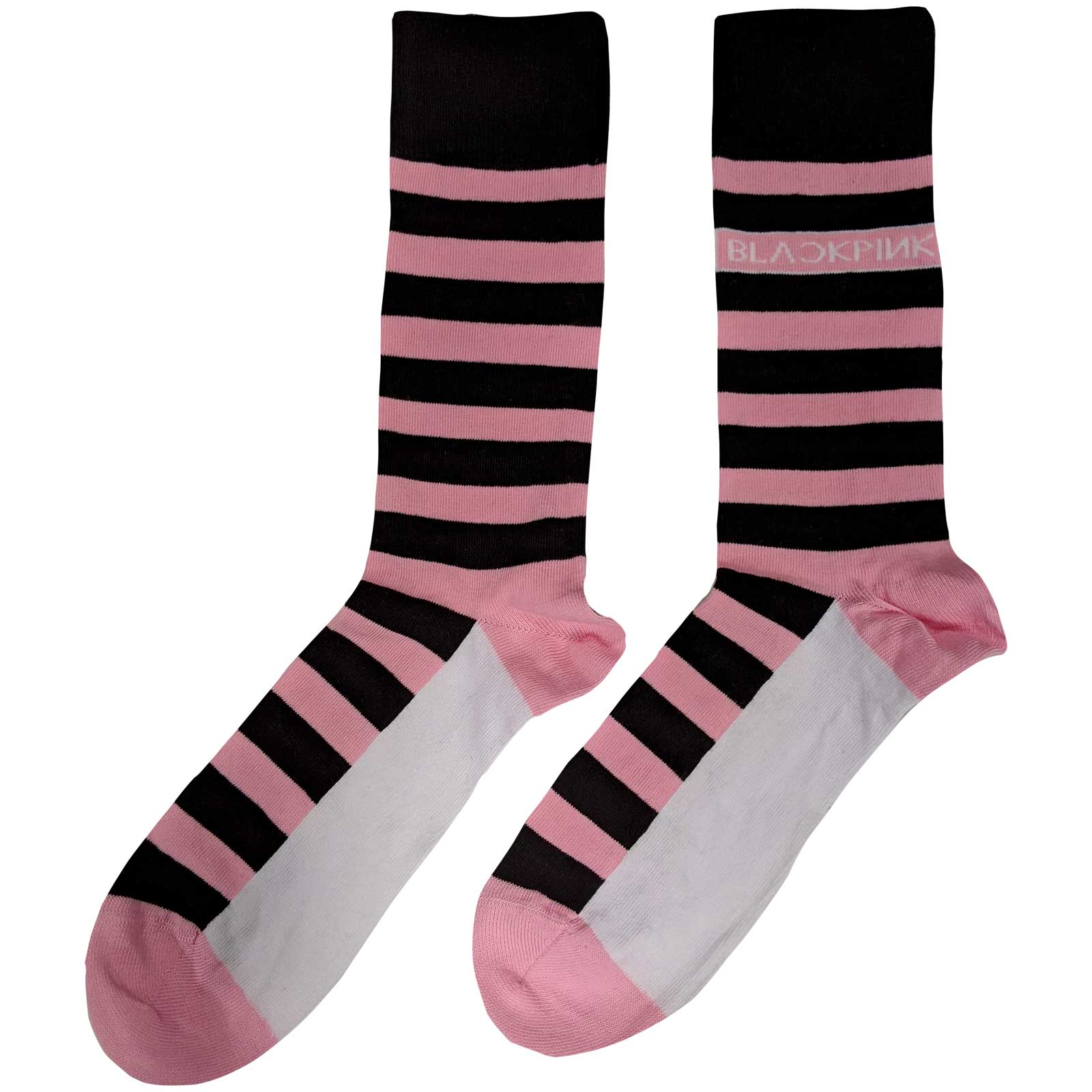 BlackPink Unisex Sokker: Stripes & Logo (Str. 40-45)