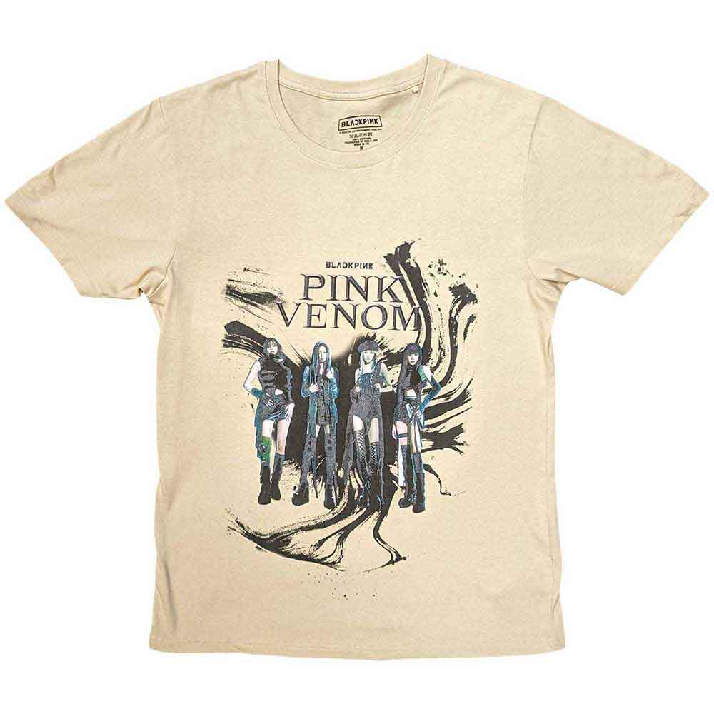 BlackPink: Pink Venom Oil Stroke (Sand) T-shirt – officielt merchandise