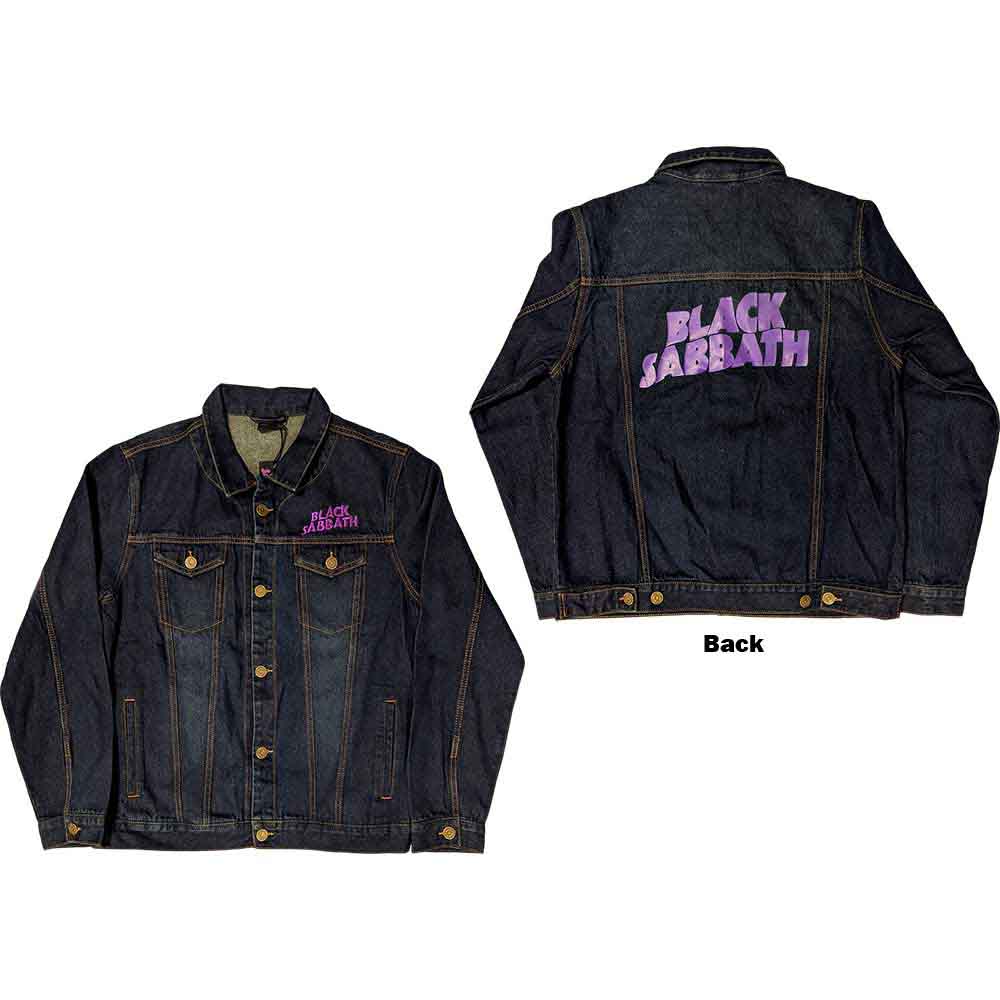 Black Sabbath: Wavy Logo (Denim Blue) Jakke – officielt merchandise