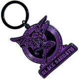 Black Sabbath: Purple Text Logo & Daemon Keychain
