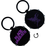 Black Sabbath: Wavy Logo & Daemon Drum Keychain