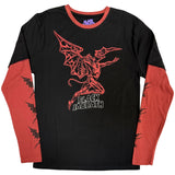 Black Sabbath: Red Henry Wavy Logo (Black & Red) (Sleeve Print) Long Sleeve – officielt merchandise