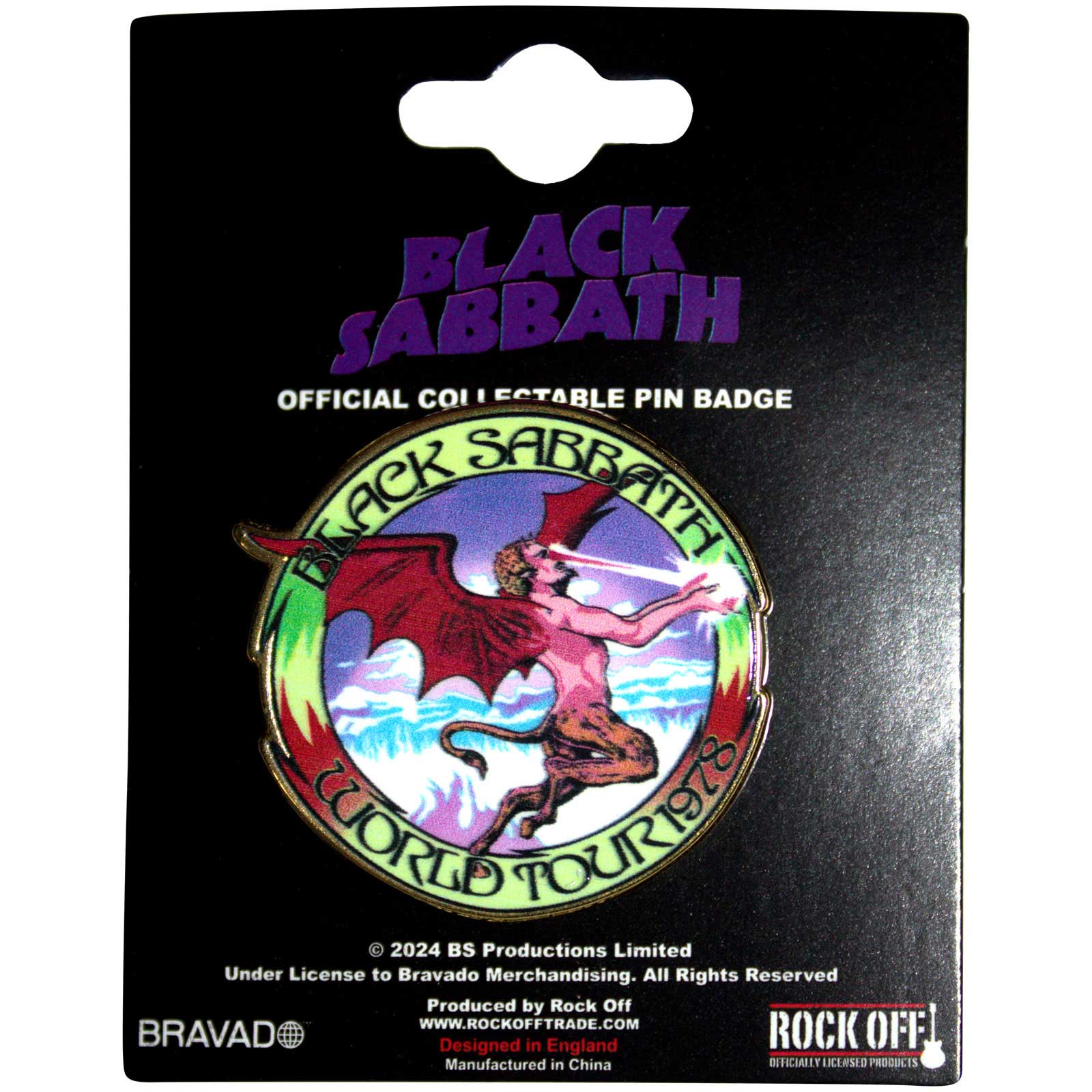 Black Sabbath: World Tour 1978 Pin Badge