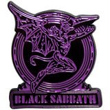 Black Sabbath: Purple Text Logo & Daemon Pin Badge