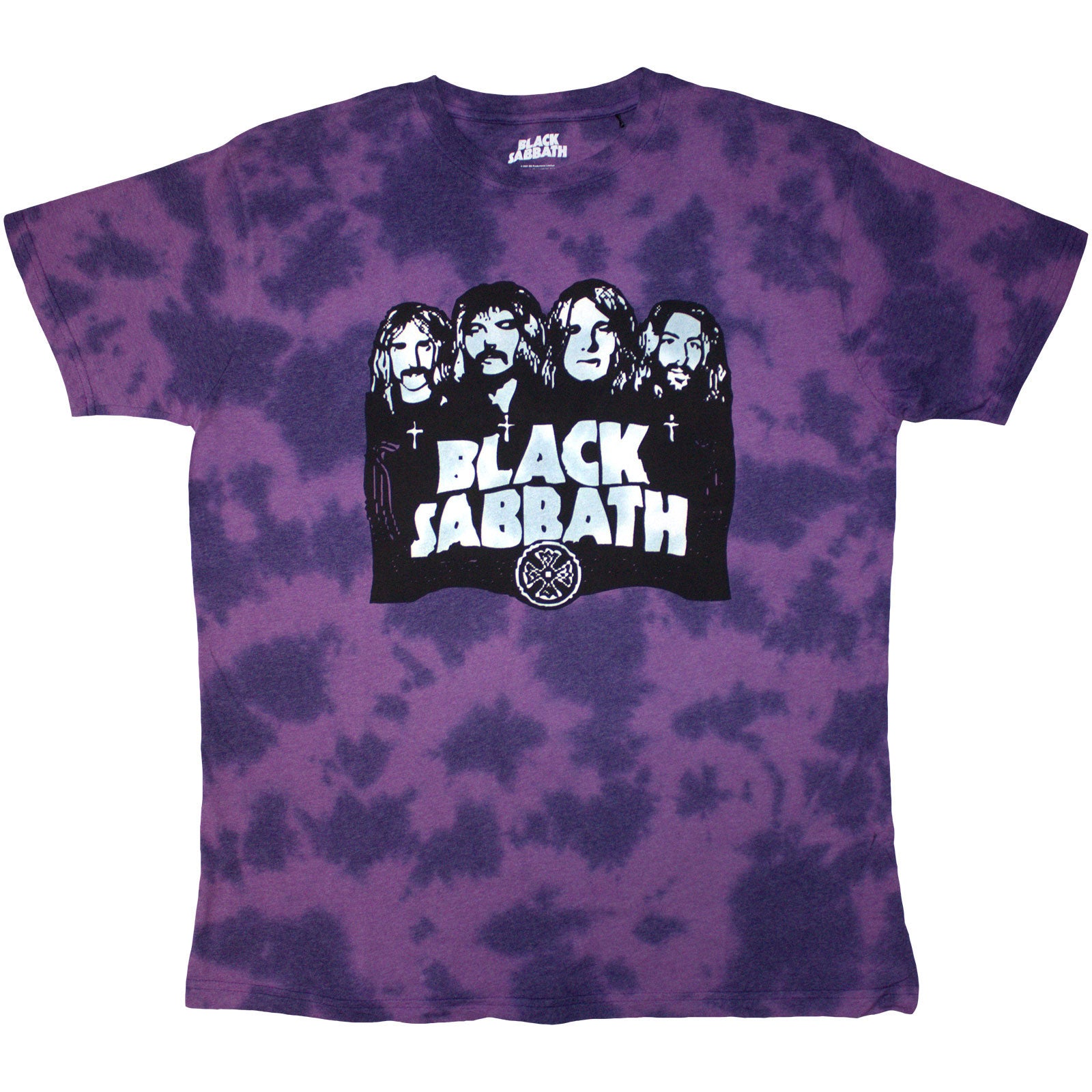 Black Sabbath: Band & Logo (Purple) (Wash Collection) T-shirt – officielt merchandise