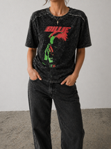 Billie Eilish: Hands face T-shirt - Snow Washed (Unisex)