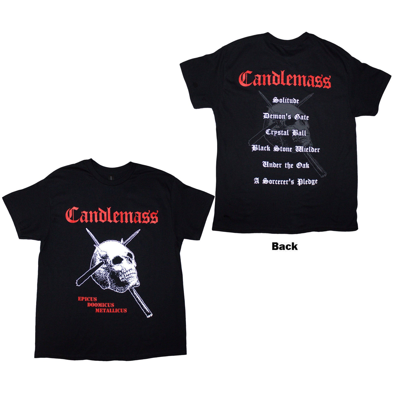 Candlemass: Epicus Doomicus Metallicus T-Shirt (Back Print)