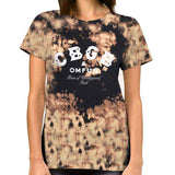 CBGB: Classic Logo (Dip Dye Tan And Black) (Wash Collection) T-shirt – officielt merchandise