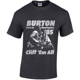 Cliff Burton: Flag Retro T-shirt – officielt merchandise