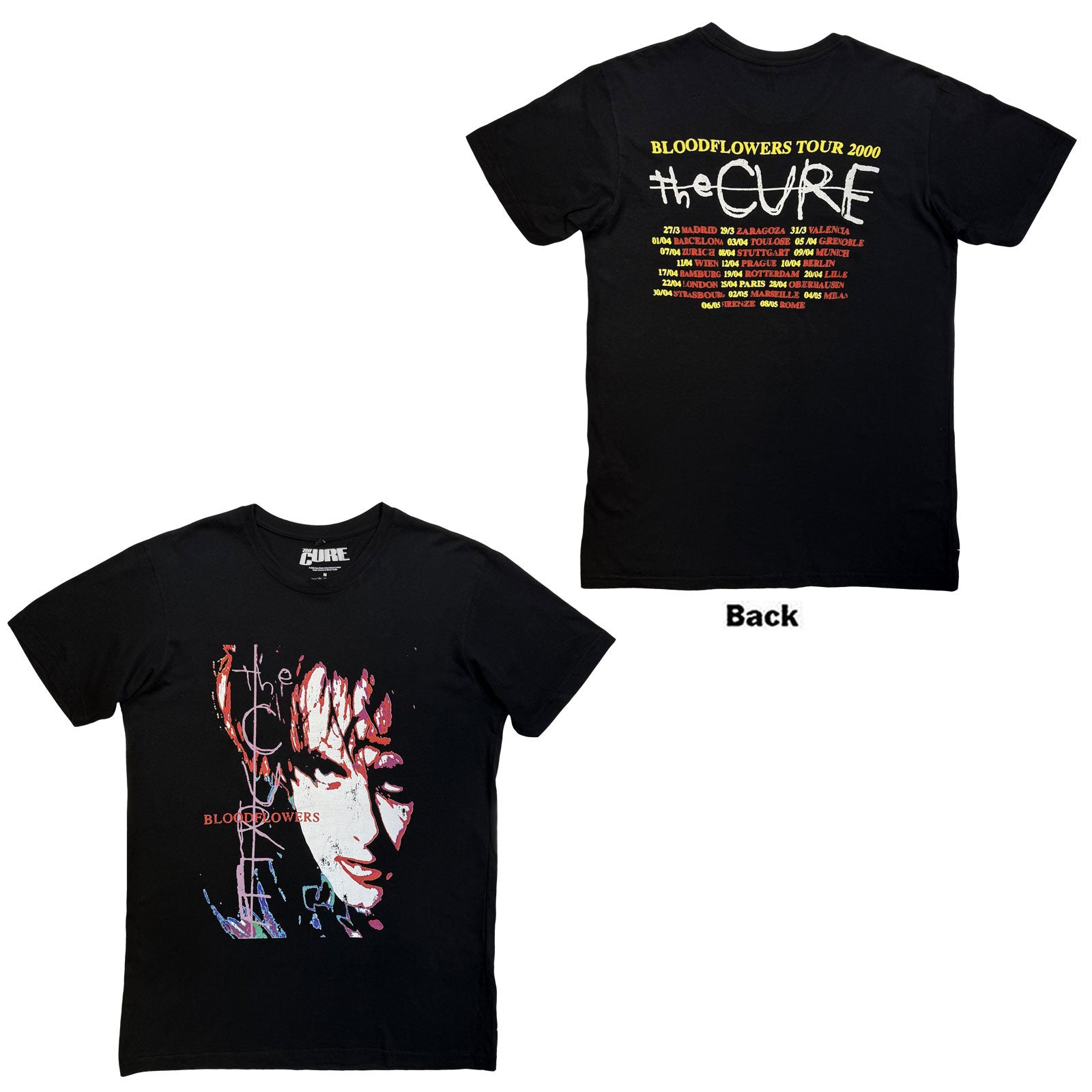 The Cure: Bloodflowers Tour '00 T-shirt – officielt merchandise