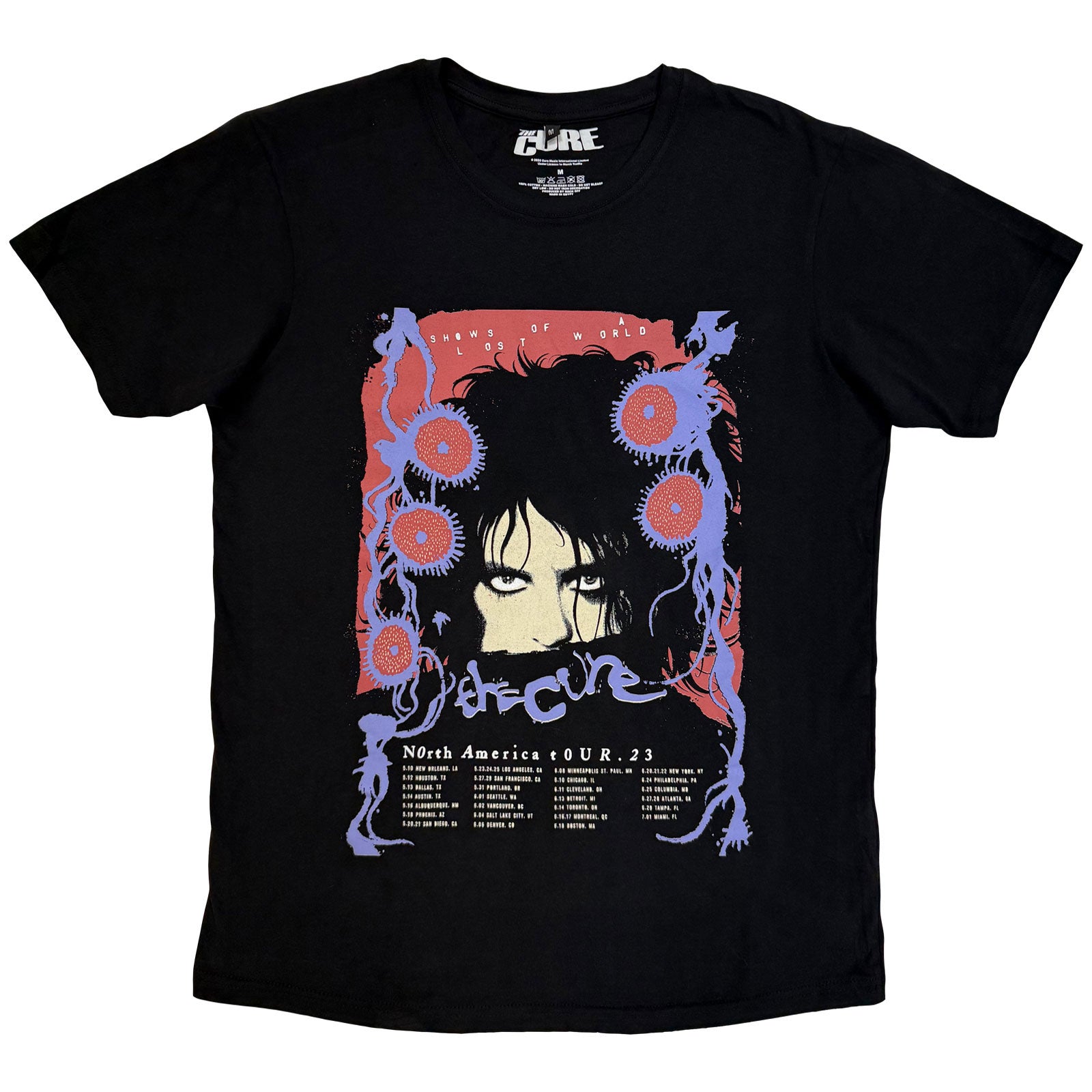 The Cure: North American Tour '23 Poster T-shirt – officielt merchandise