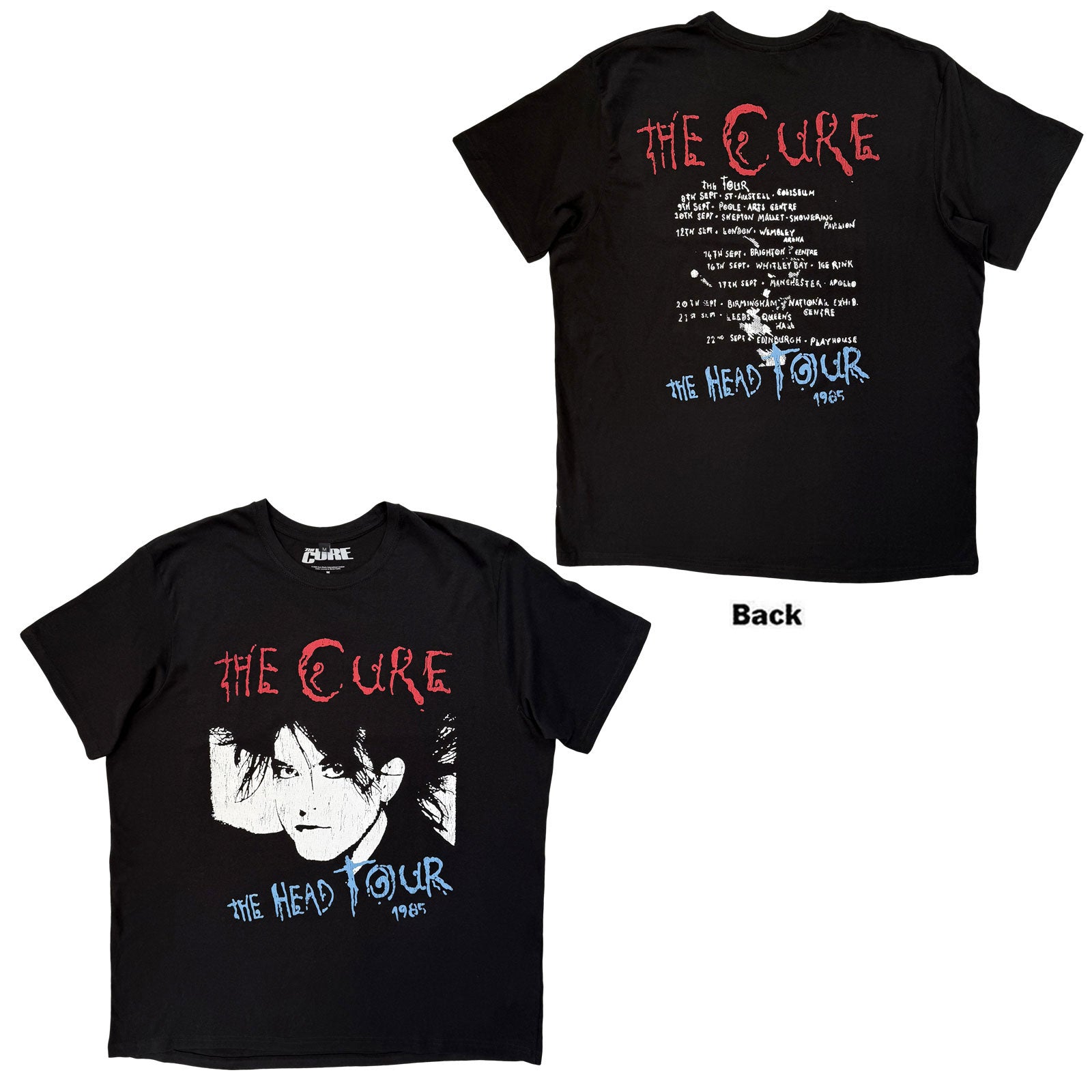 The Cure: The Head Tour '85 T-shirt – officielt merchandise