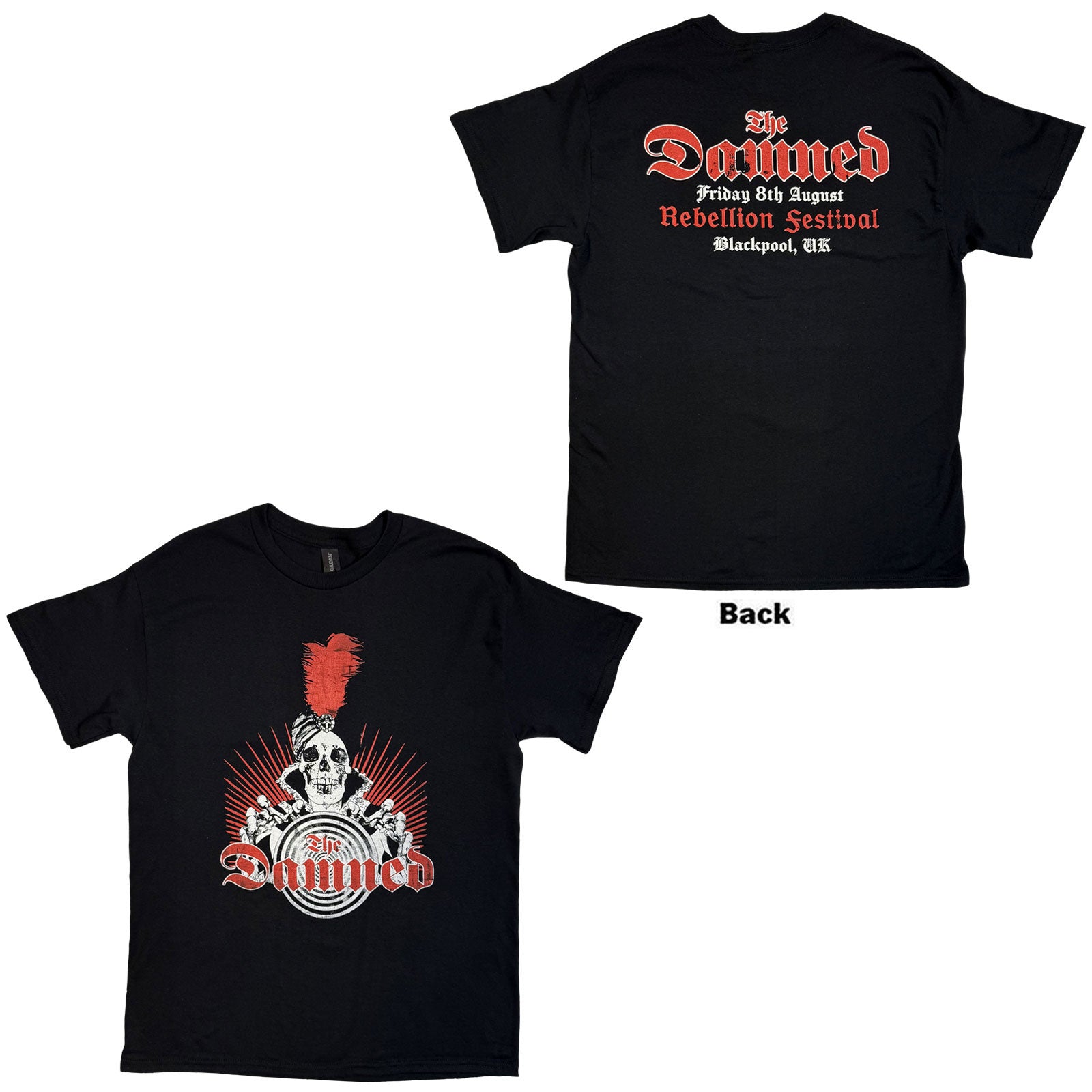 The Damned: Skeleton/Rebellion Festival 25 (Ex - Tour) T-shirt – officielt merchandise