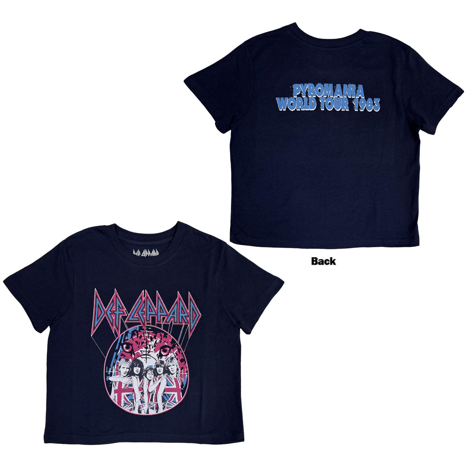 Def Leppard: Pyro Tour Crop Top (Kvinder) (Back Print)