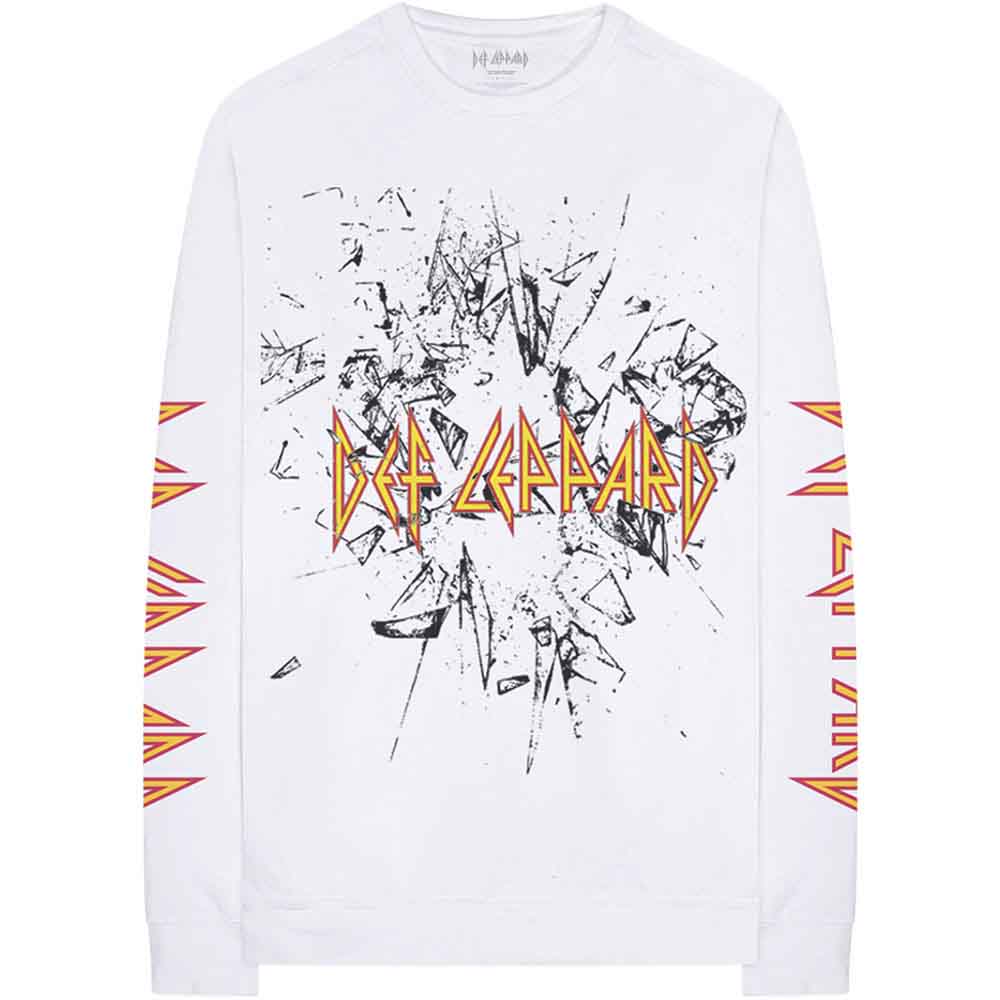Def Leppard: Shatter Long Sleeve T-Shirt (Sleeve Print)