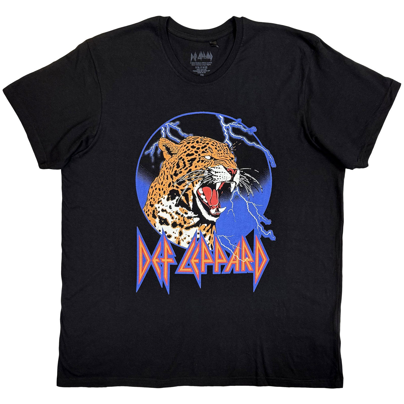 Def Leppard: Lightning Leopard T-shirt – officielt merchandise