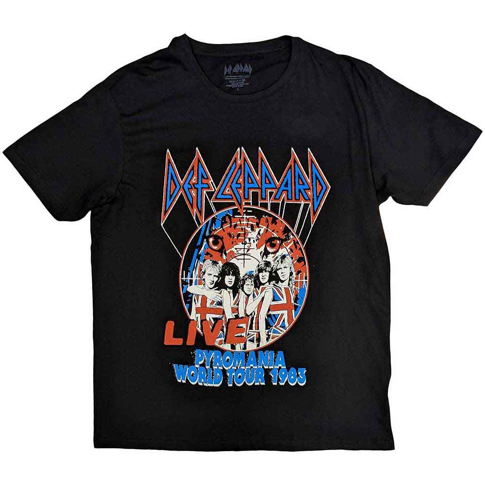 Def Leppard: Pyro World Tour T-shirt – officielt merchandise