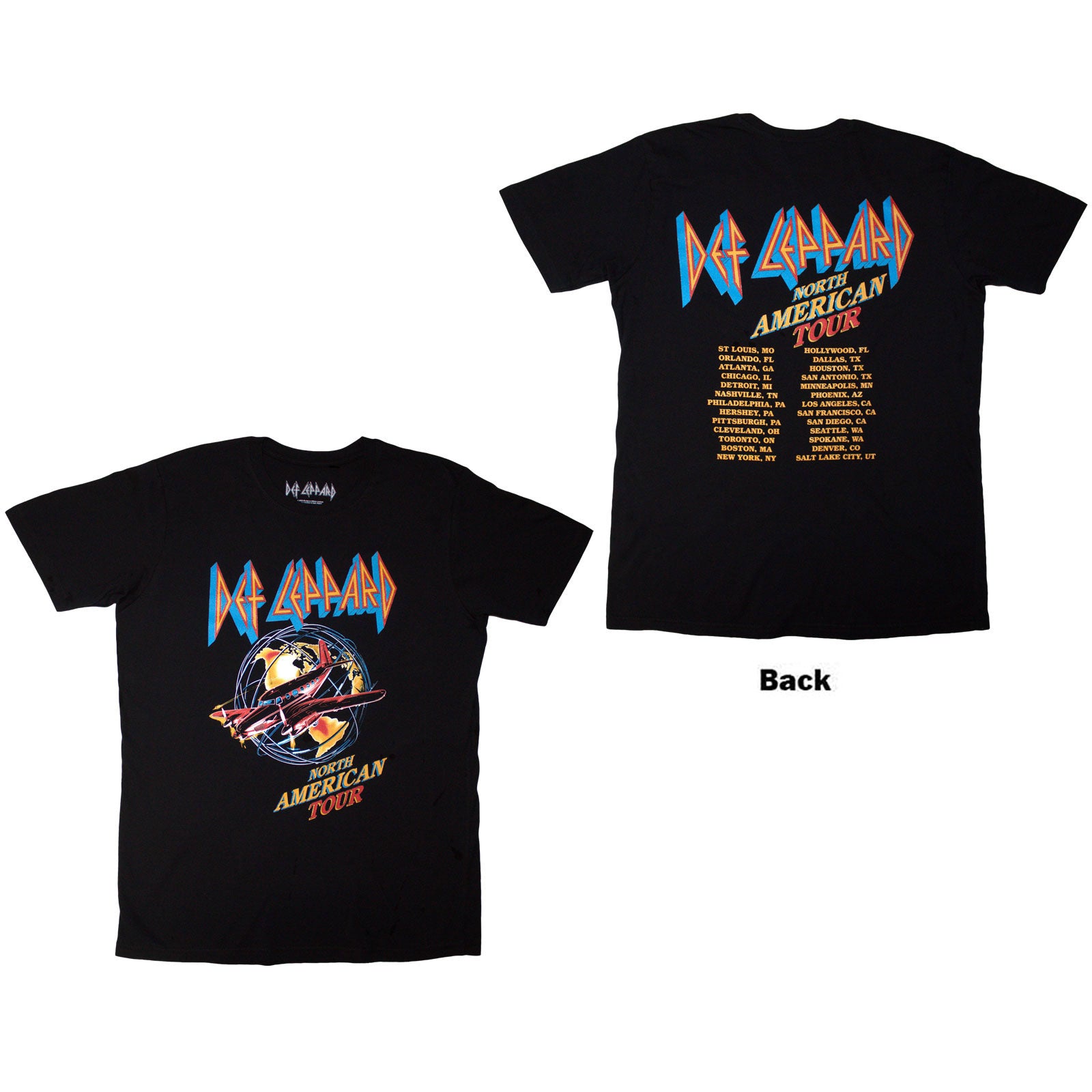 Def Leppard: North American Tour T-Shirt (Back Print)