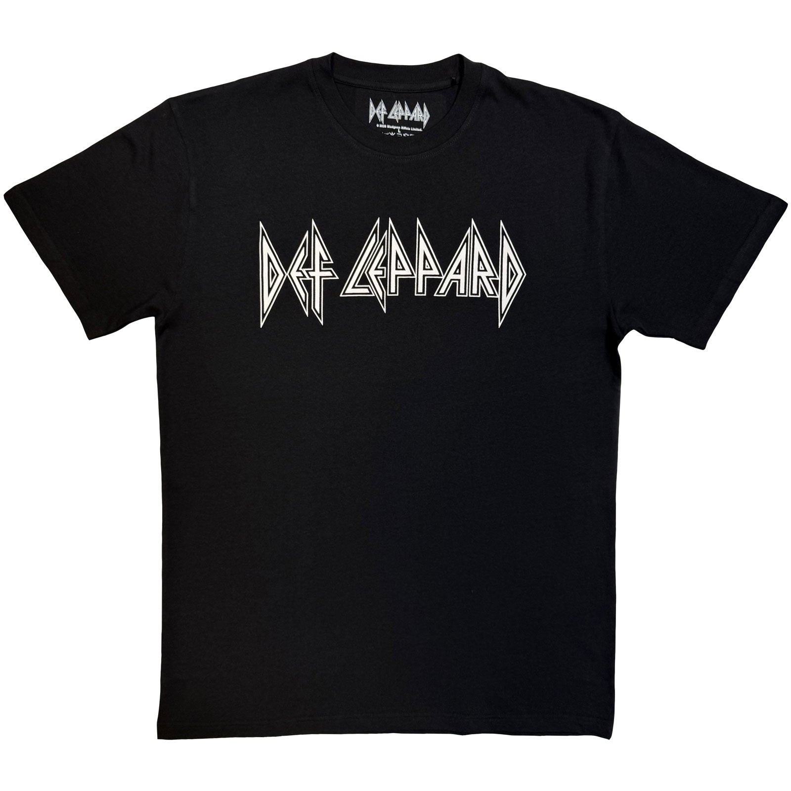 Def Leppard: Logo Mono T-shirt – officielt merchandise