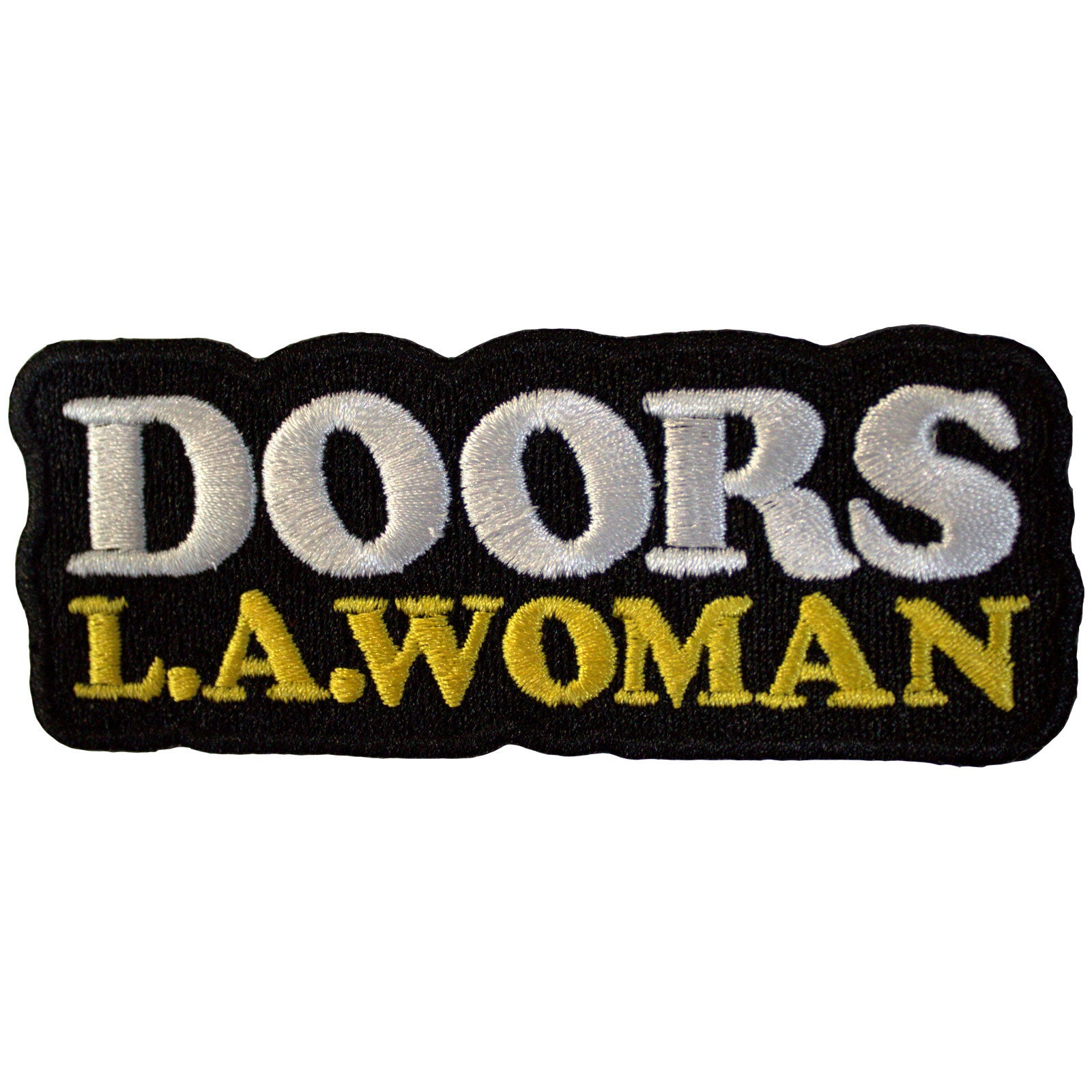 The Doors: LA Woman Text Logo on Black Standard Patch