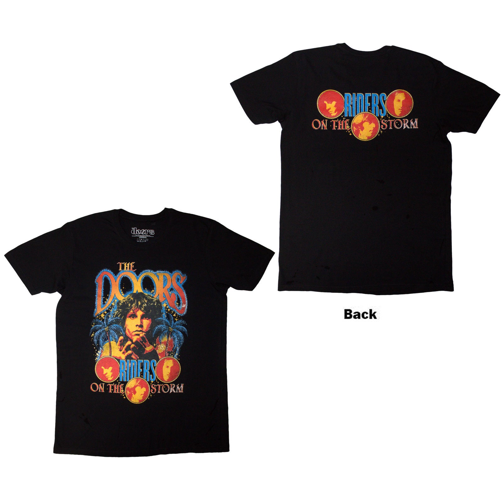 The Doors: Riders On The Storm T-Shirt (Back Print)