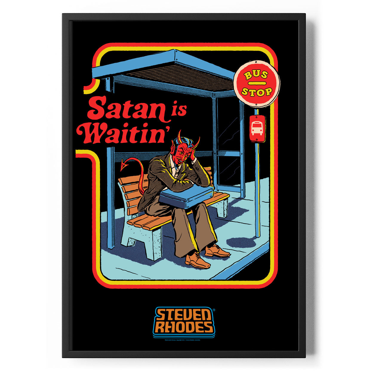 Satan Is Waiting Poster Standard Poster Standard fra Steven Rhodes