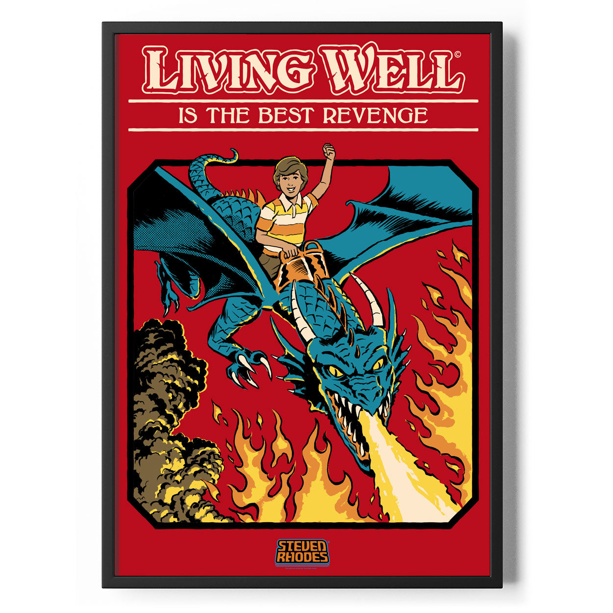 Living Well Poster Standard Poster Standard fra Steven Rhodes