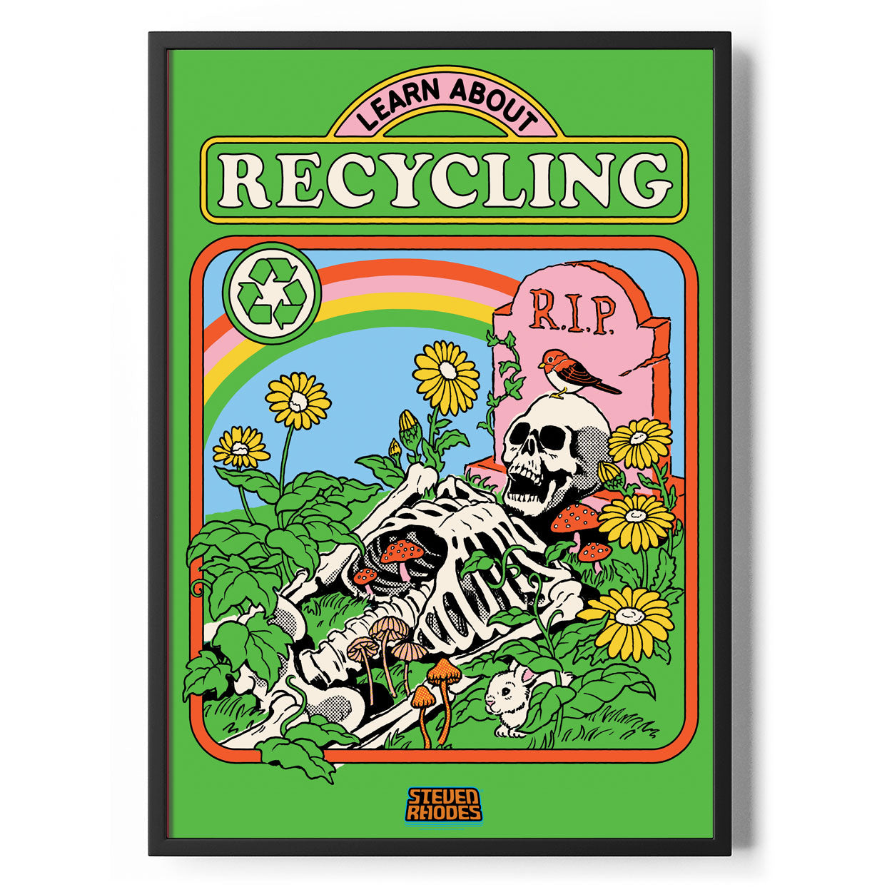 Learn About Recycling Poster Standard Poster Standard fra Steven Rhodes