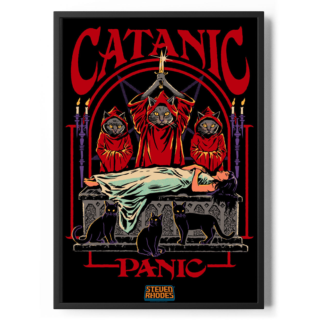 Catanic Panic Poster Standard Poster Standard fra Steven Rhodes