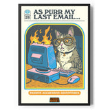As Purr My Last Email Poster Standard Poster Standard fra Steven Rhodes
