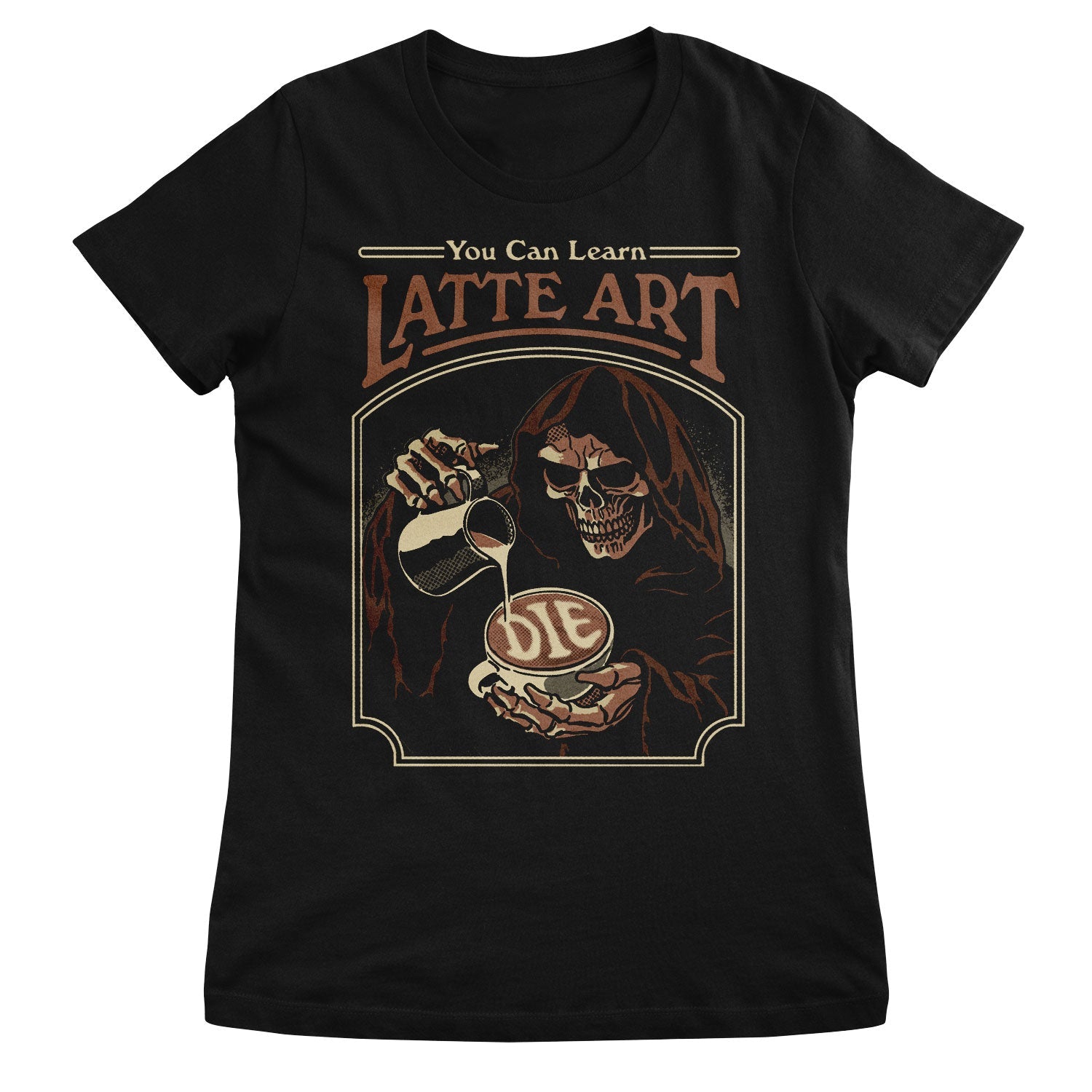 Steven Rhodes - Latte Art Girly Tee Girly Tee fra Steven Rhodes