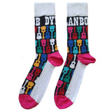 Bob Dylan: Guitar Pattern (Black & Multicolour) (UK Size 7 - 11) Strømper – officielt merchandise