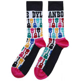 Bob Dylan: Guitar Pattern (Multicolour) (UK Size 7 - 11) Strømper – officielt merchandise