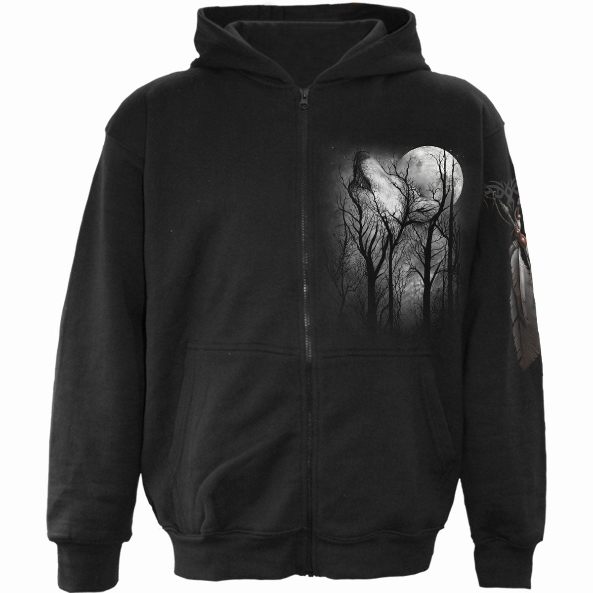 Spiral: Forest Wolf (Back & Sleeve Print) Hoodie – officielt merchandise