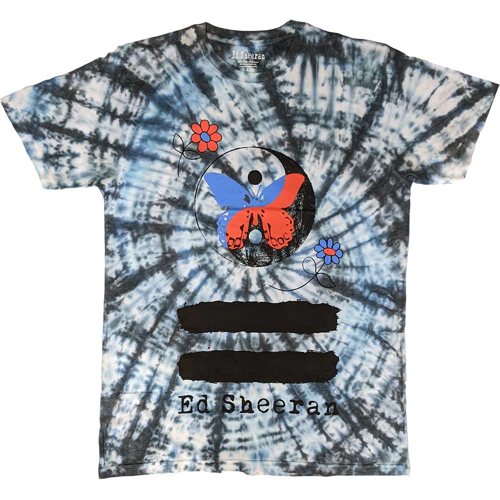Ed Sheeran: Yin & Yang Butterfly T-Shirt (Wash)
