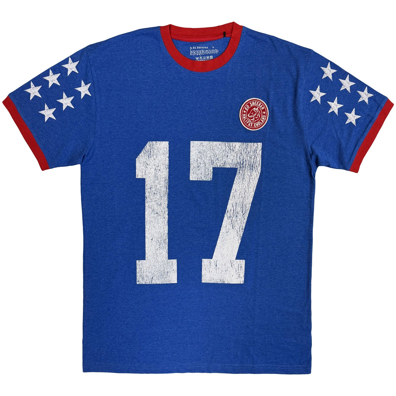 Ed Sheeran: Play 17 (Sleeve Print) T-shirt – officielt merchandise