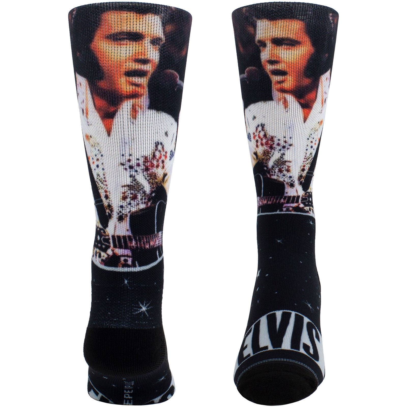 Elvis Presley: Mic Sublimation (UK Size 6.5 - 11) Strømper – officielt merchandise