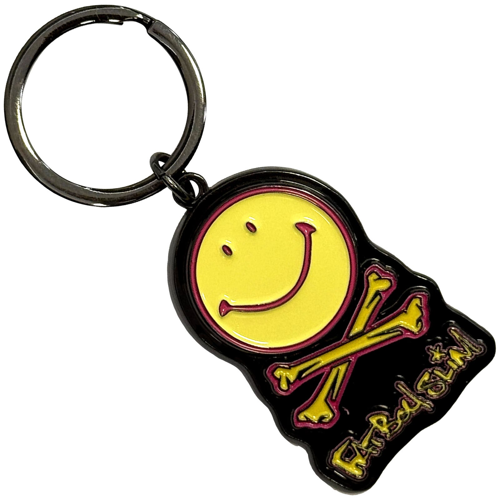 Fatboy Slim: Happy Face Logo Nøglering – officielt merchandise