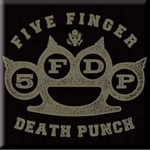 Five Finger Death Punch: Brass Knuckle Magnet – officielt merchandise