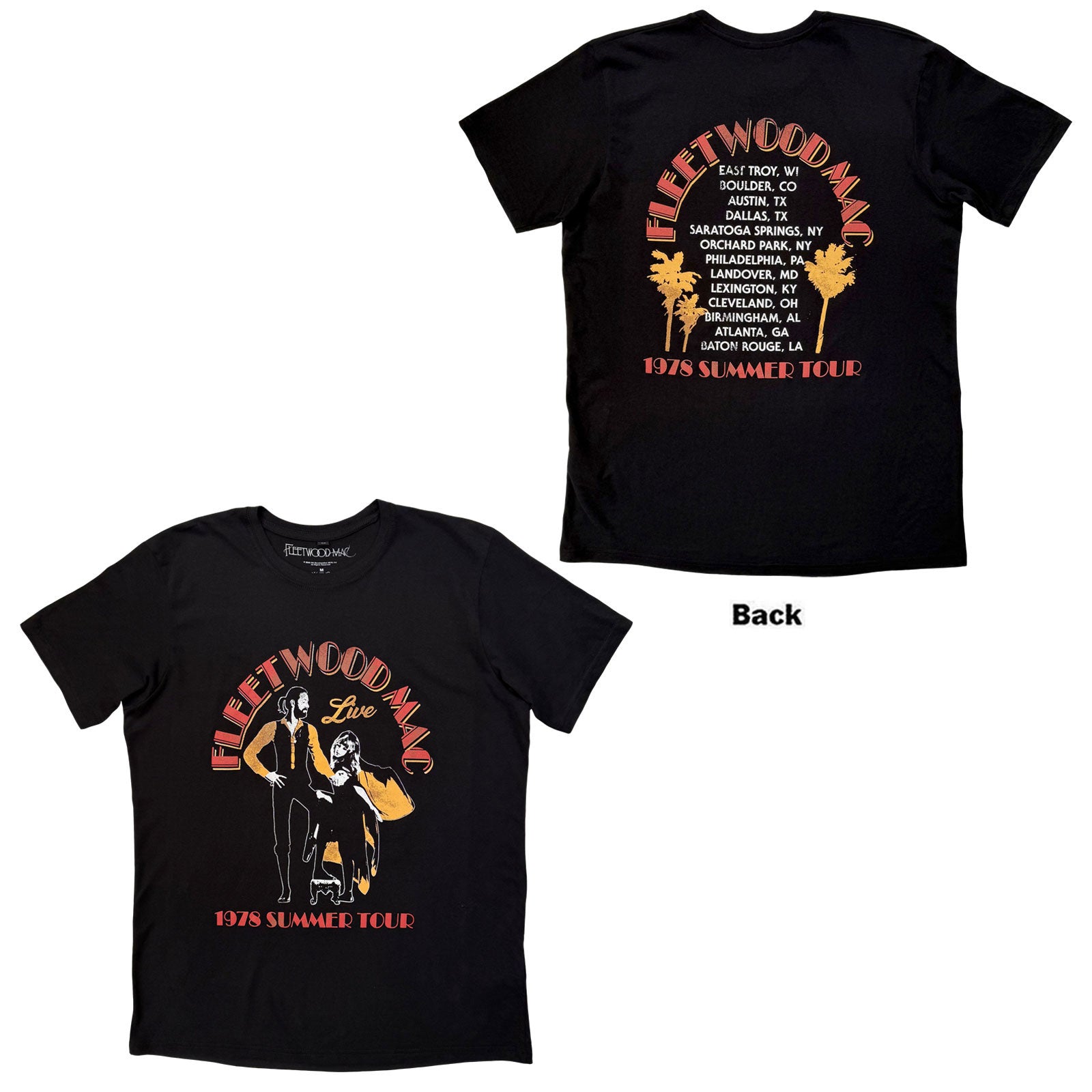 Fleetwood Mac: Summer Tour T-shirt – officielt merchandise