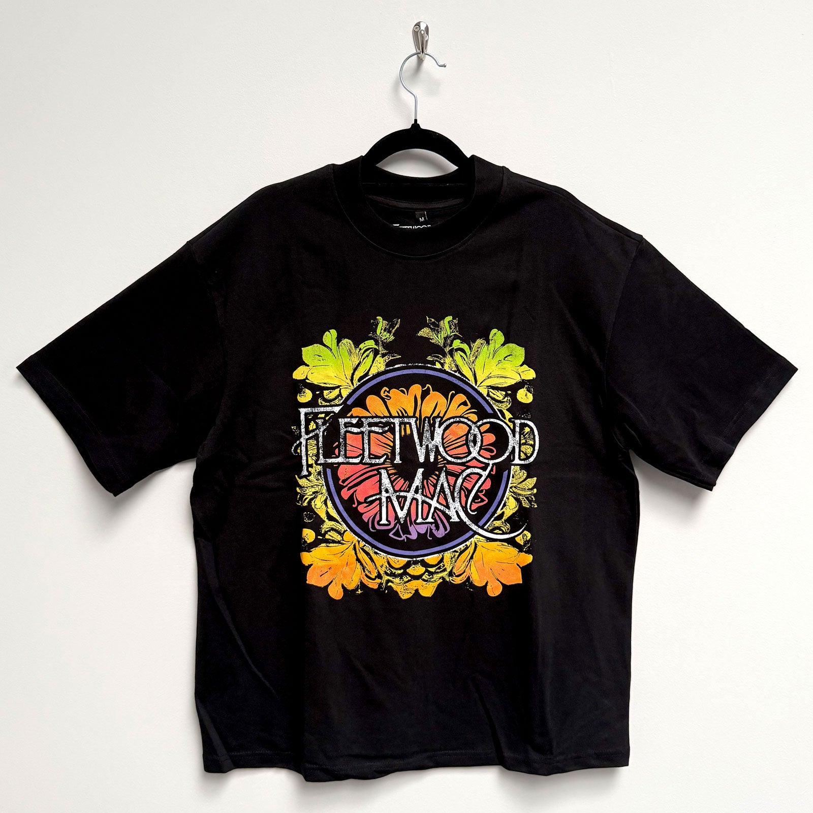 Fleetwood Mac: Circle Floral Logo Oversized Boxy T-Shirt