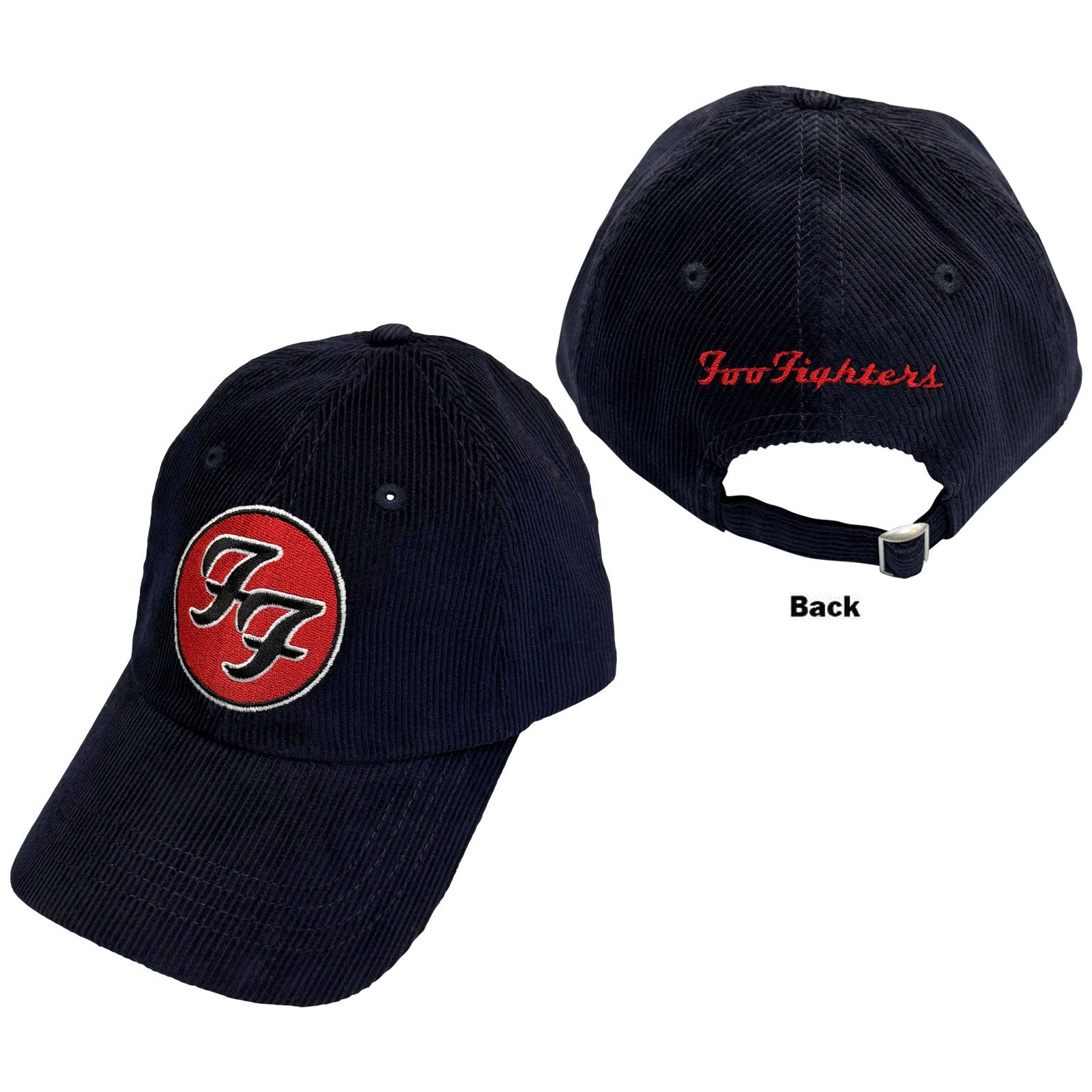 Foo Fighters: FF & TCATS Logos Corduroy (Navy Blue) Cap – officielt merchandise